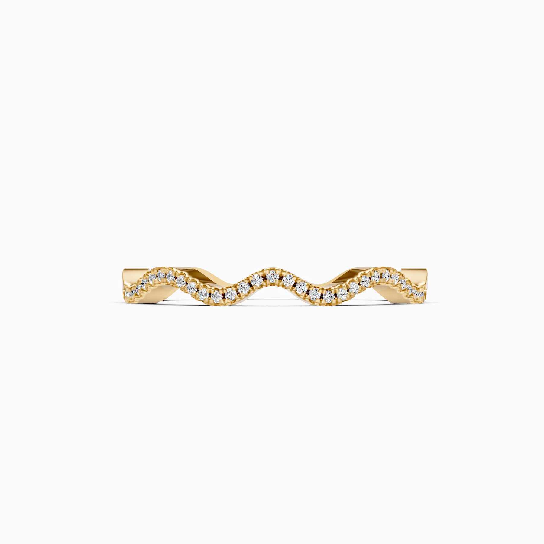 Lavish Wave Diamond Eternity Wedding Band